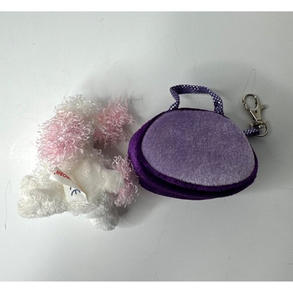 Aurora Plush Poodle Keychain With Purple Starry Bag & Clip - Picture 4 of 6